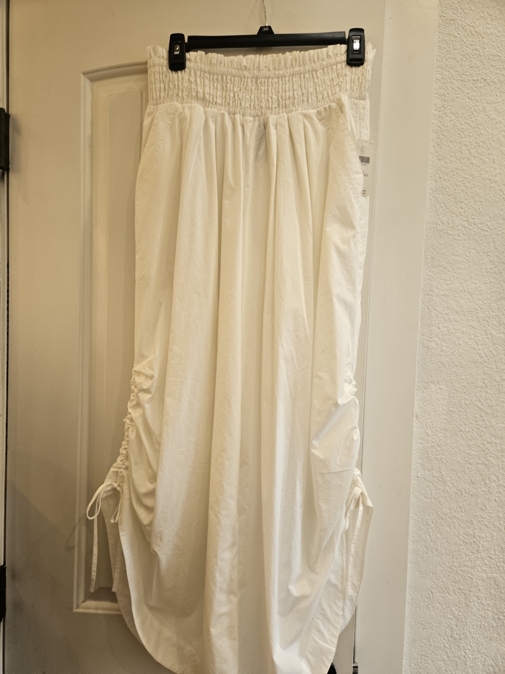 Anthropologie Ruched Parachute Pants Vanilla XS Tall NWT - Picture 4 of 5